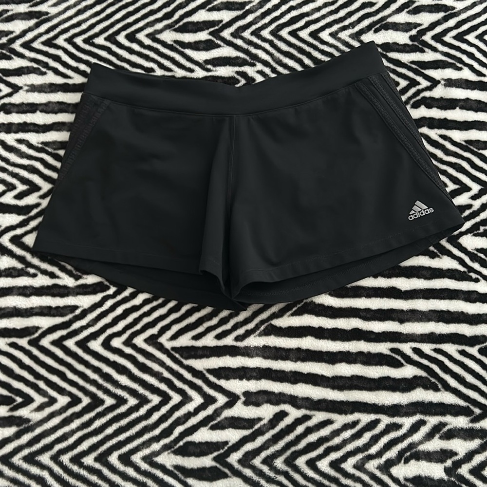 Adidas Womens Spandex Two In One Running Shorts Sz XL